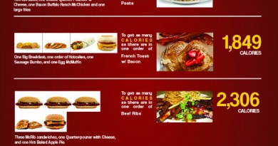 McDonald's versus The Cheesecake Factory Infographic