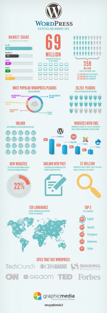 WordPress statistics infographic