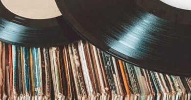Vinyl record collection with slip covers